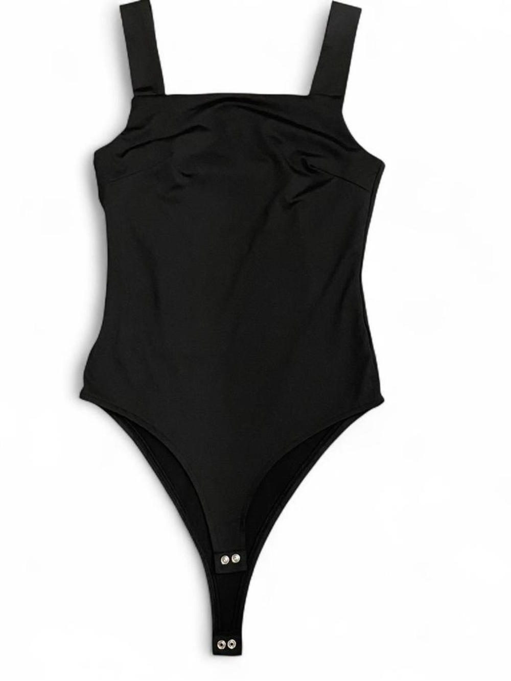 ReoRia Black Square Neck Bodysuit
